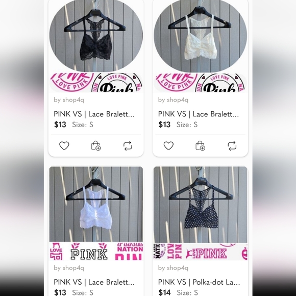 PINK VS | Lace Bralette NWOT Wire Free Small Black Halter - Picture 14 of 14